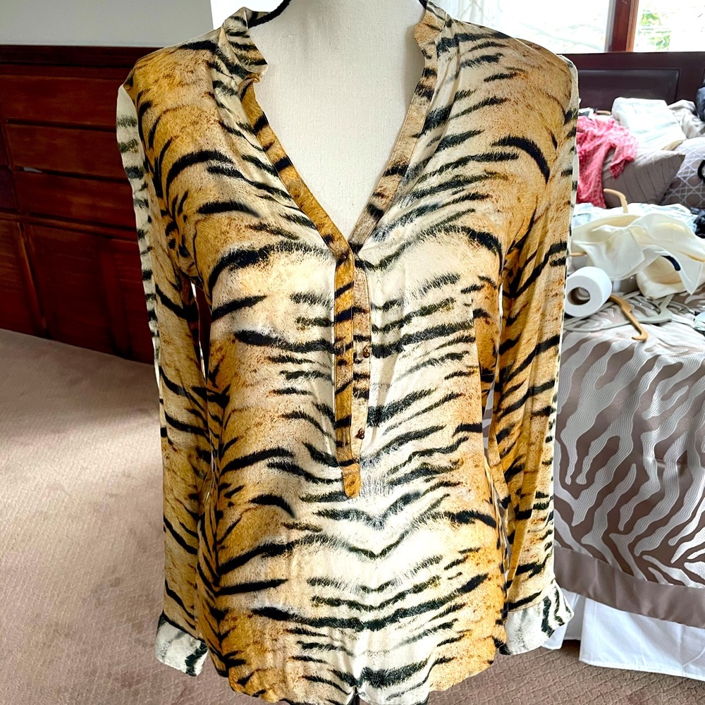Zara tiger print shirt